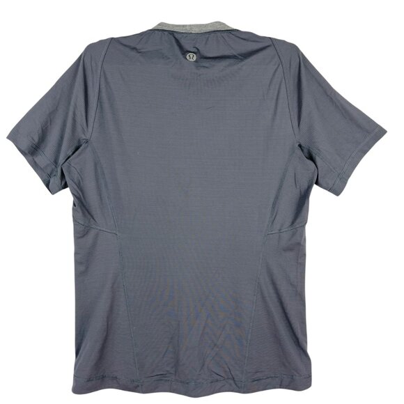 Lululemon Men's Performance Workout Short Sleeve Dark Grey T-Shirt Size M - Picture 2 of 10